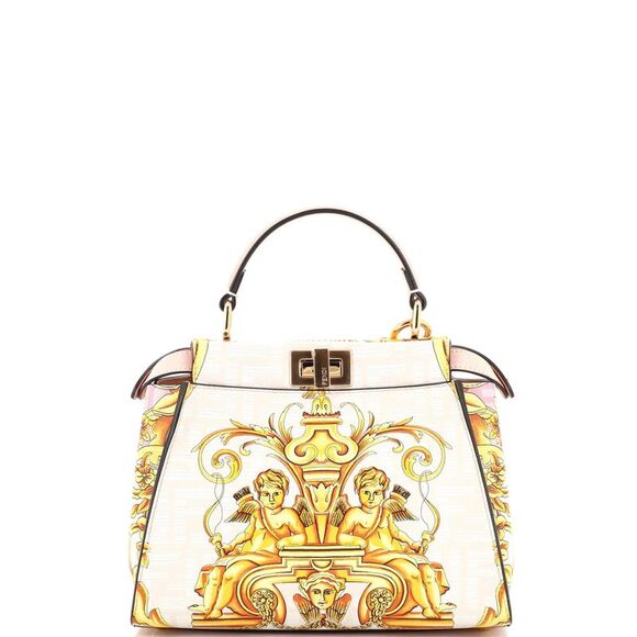 Fendi x Versace Fendace Peekaboo Bag Printed Zucca Leather Mini - Picture 3 of 6